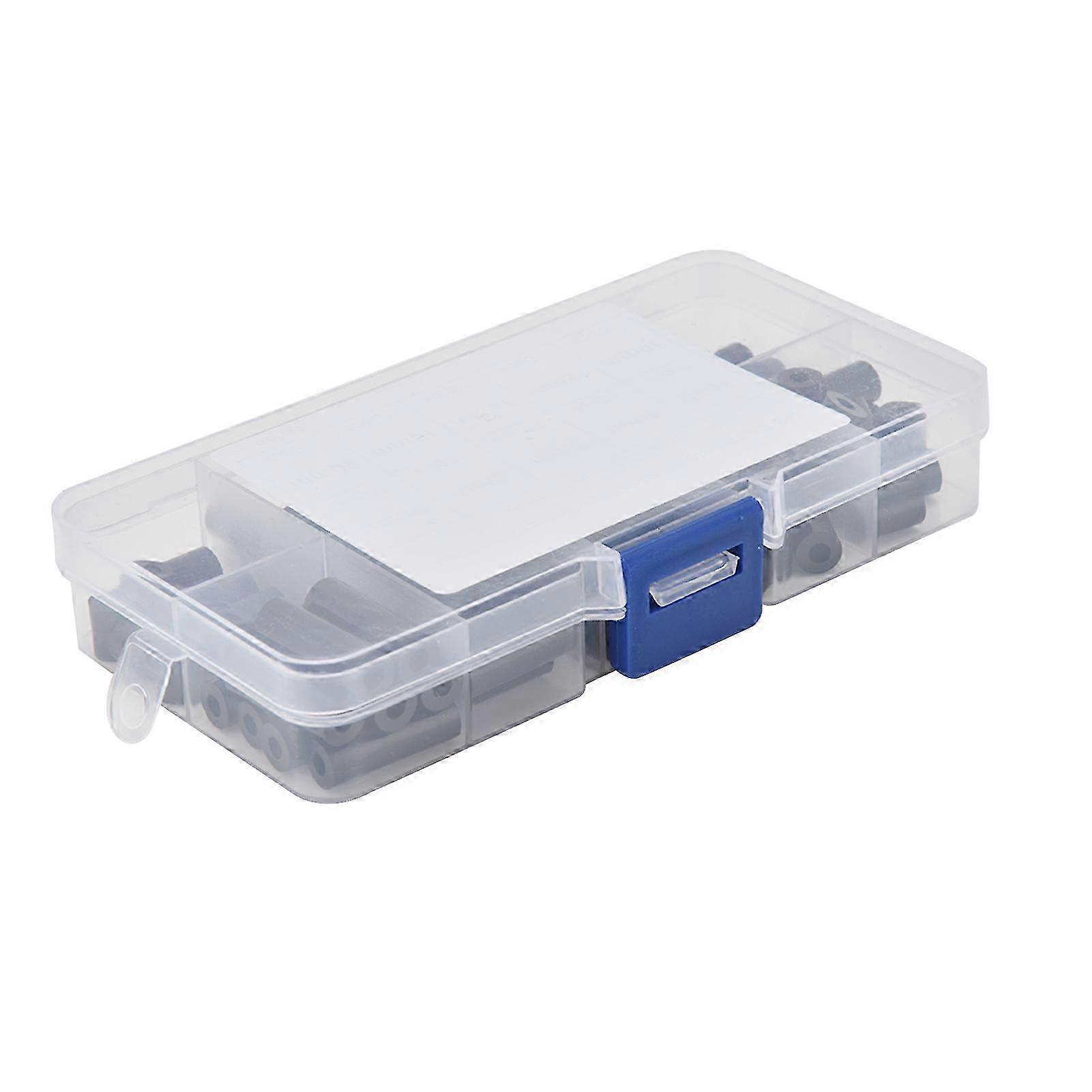 100Pcs Insulation Spacers Cylindrical ABS Plastic Standoffs Not Threaded Assortment Kit SetBlack