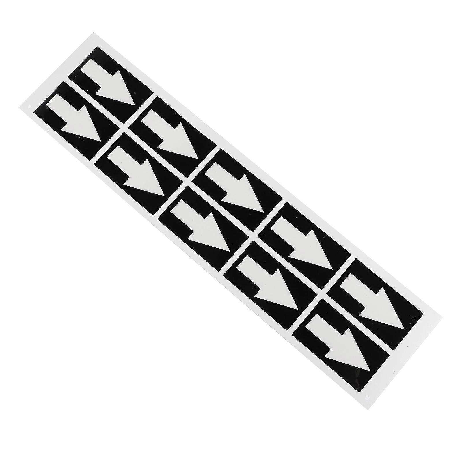 Arrow Warning Sticker Flow Direction Arrow Sticker for Warning 10Pcs