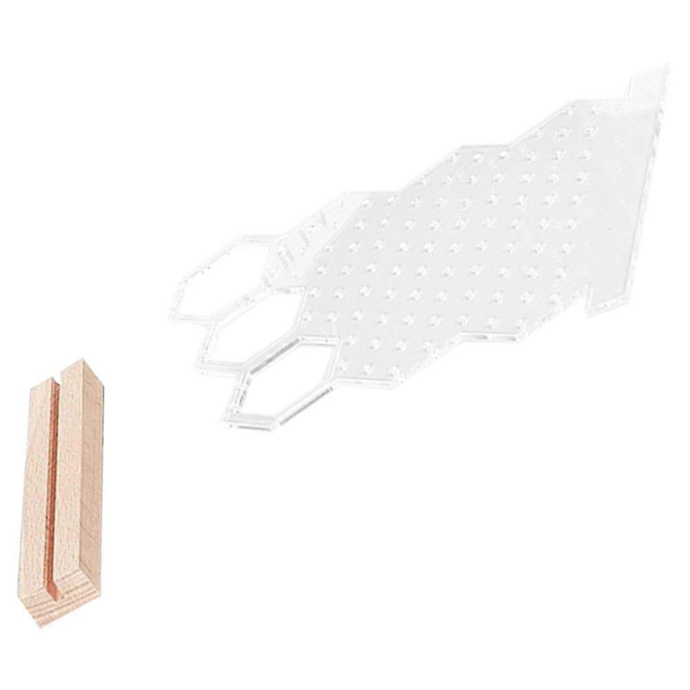 Earring Display Stand for Storage 3Pcs Acrylic Holder with Wood Base