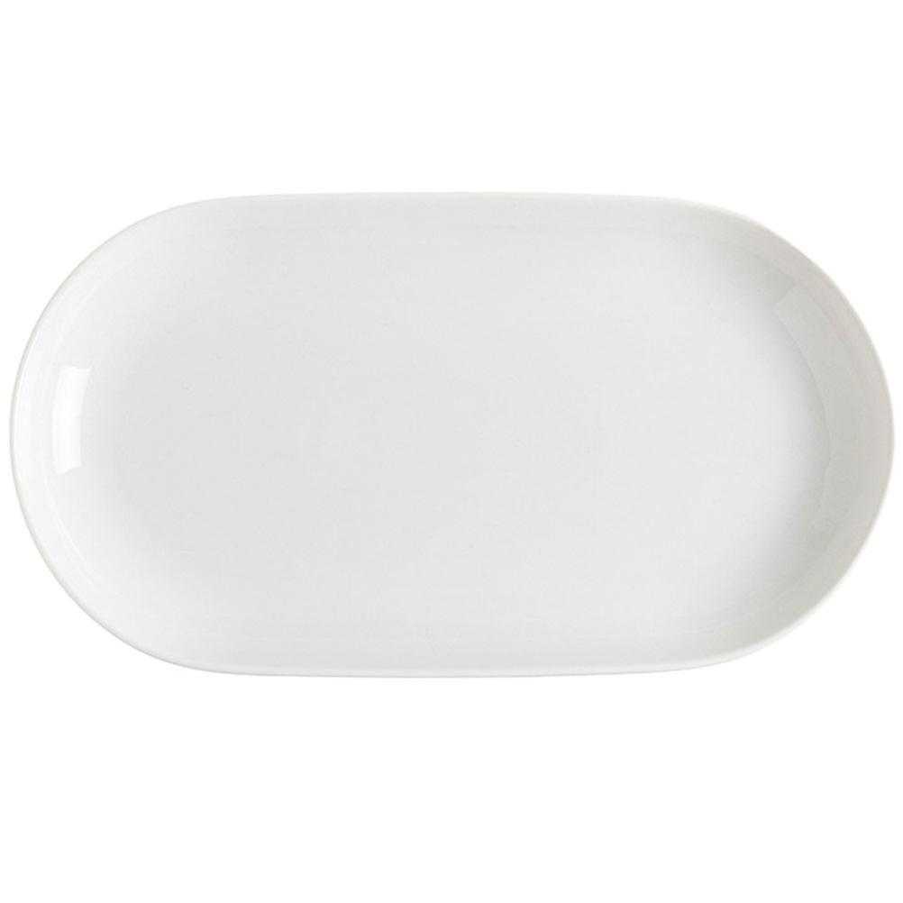 Oval Serving Plate Ceramic for Food Serving Plate White