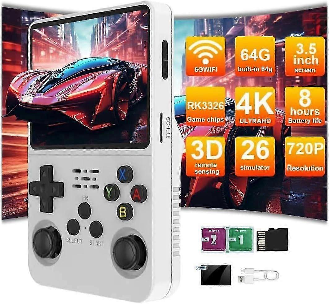 R36s Retro Handheld Game Console, 3.5 Inch IPS OCA HD MIPI Screen, Open Source