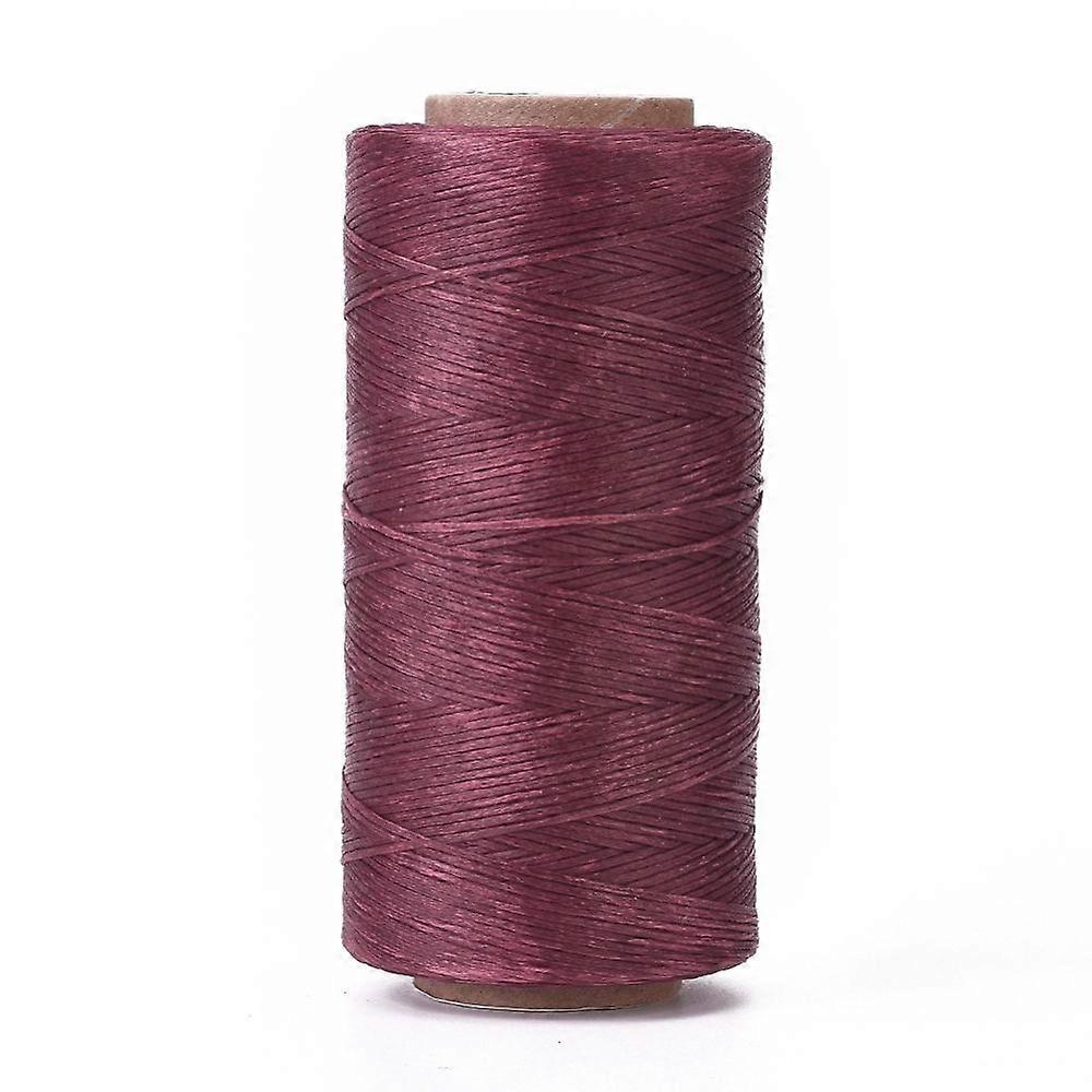 Waxed Polyester Cord Micro Macrame Cord Waxed Sewing Thread Flat Medium Violet Red 0.8mm about 284.33 yards(260m)/roll