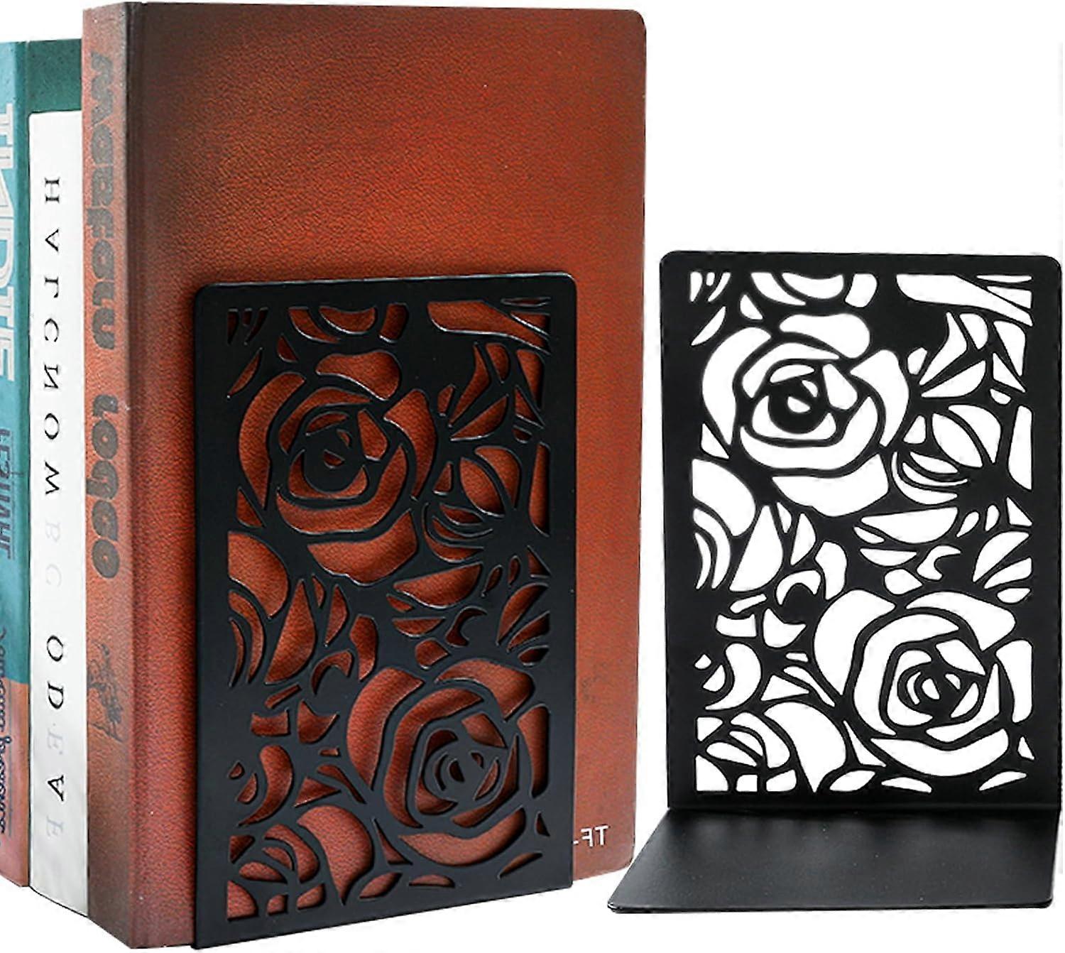 Metal Bookends, Scratch-Resistant Book Dividers, 1 Pair