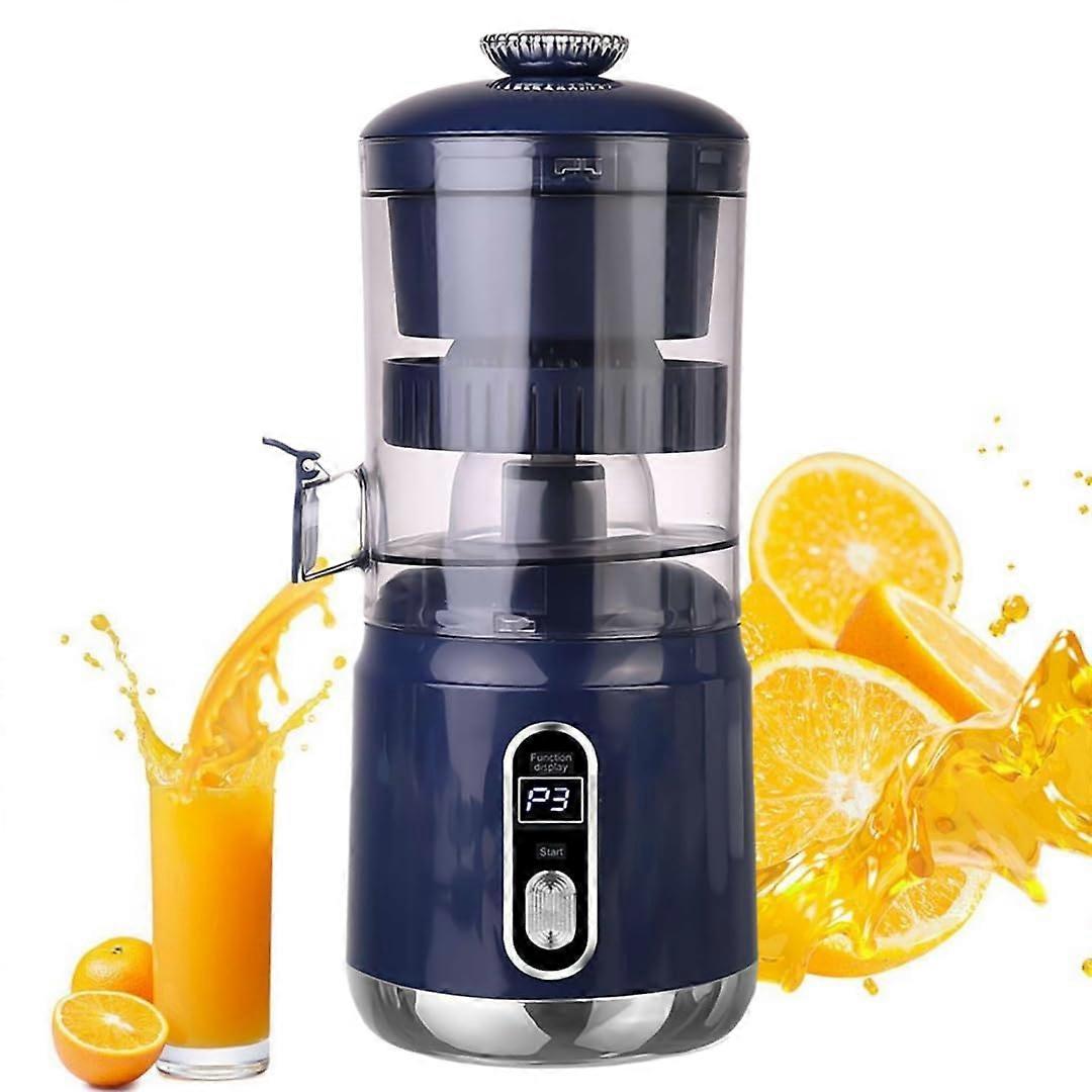 Electric Citrus Juicer Rechargeable USB Automatic Lemon Orange Grapefruit Squeezer Easy Clean Blue
