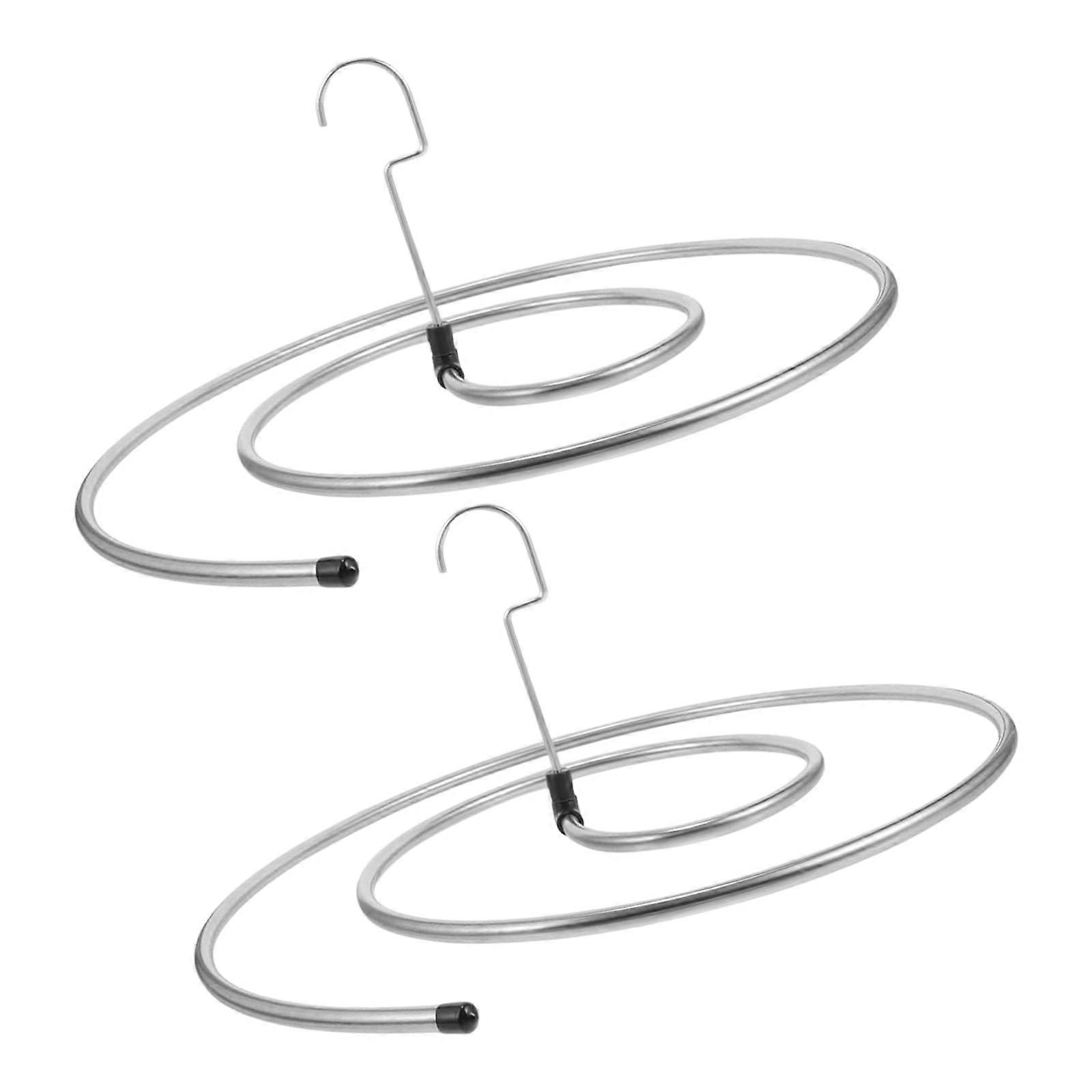 2PCS Spiral Clothes Drying Rack Stainless Steel Rustproof SpaceSaving Indoor Outdoor Laundry