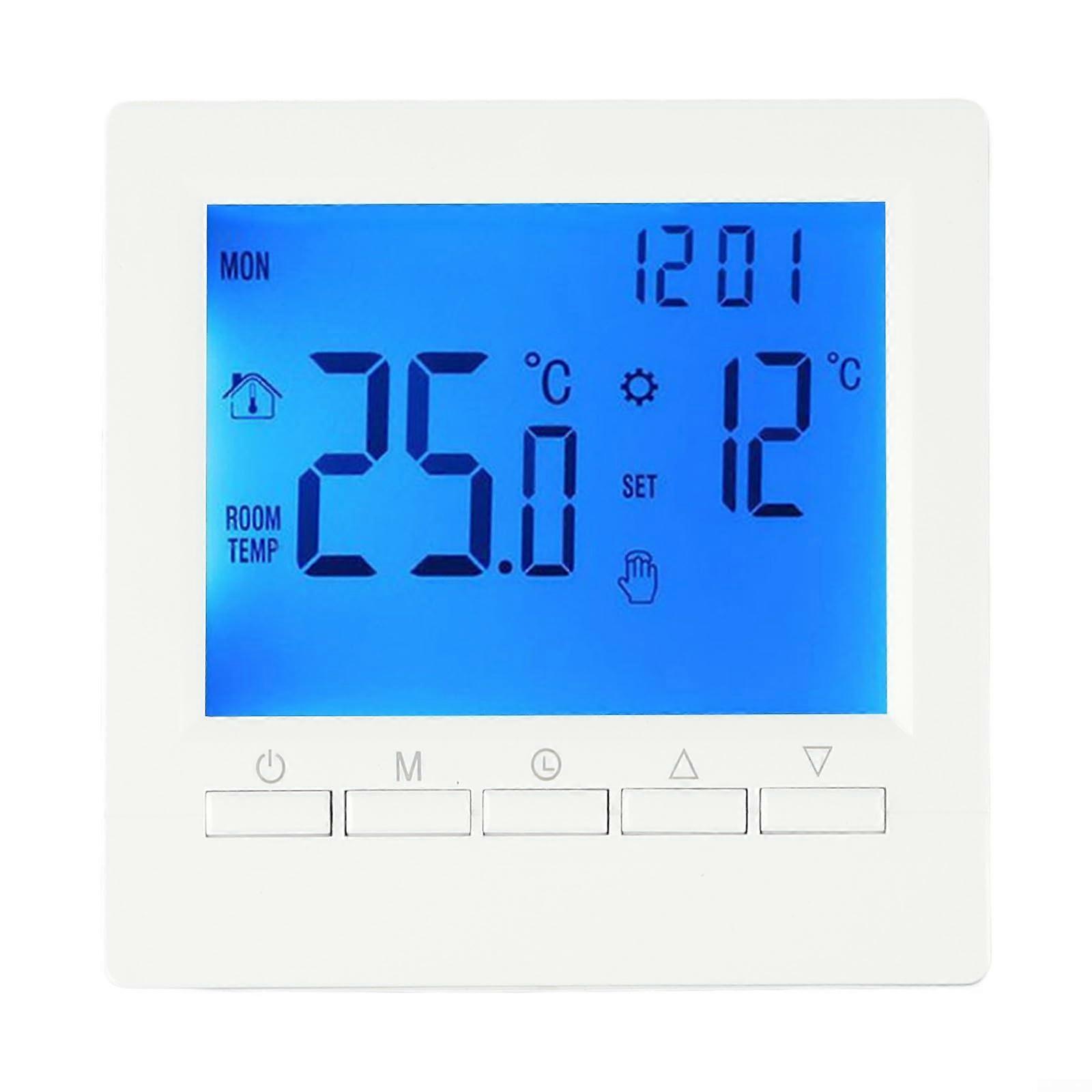 Programmable Digital Thermostat with LCD Display for Gas Boiler Heating, Energy Saving, Child Lock