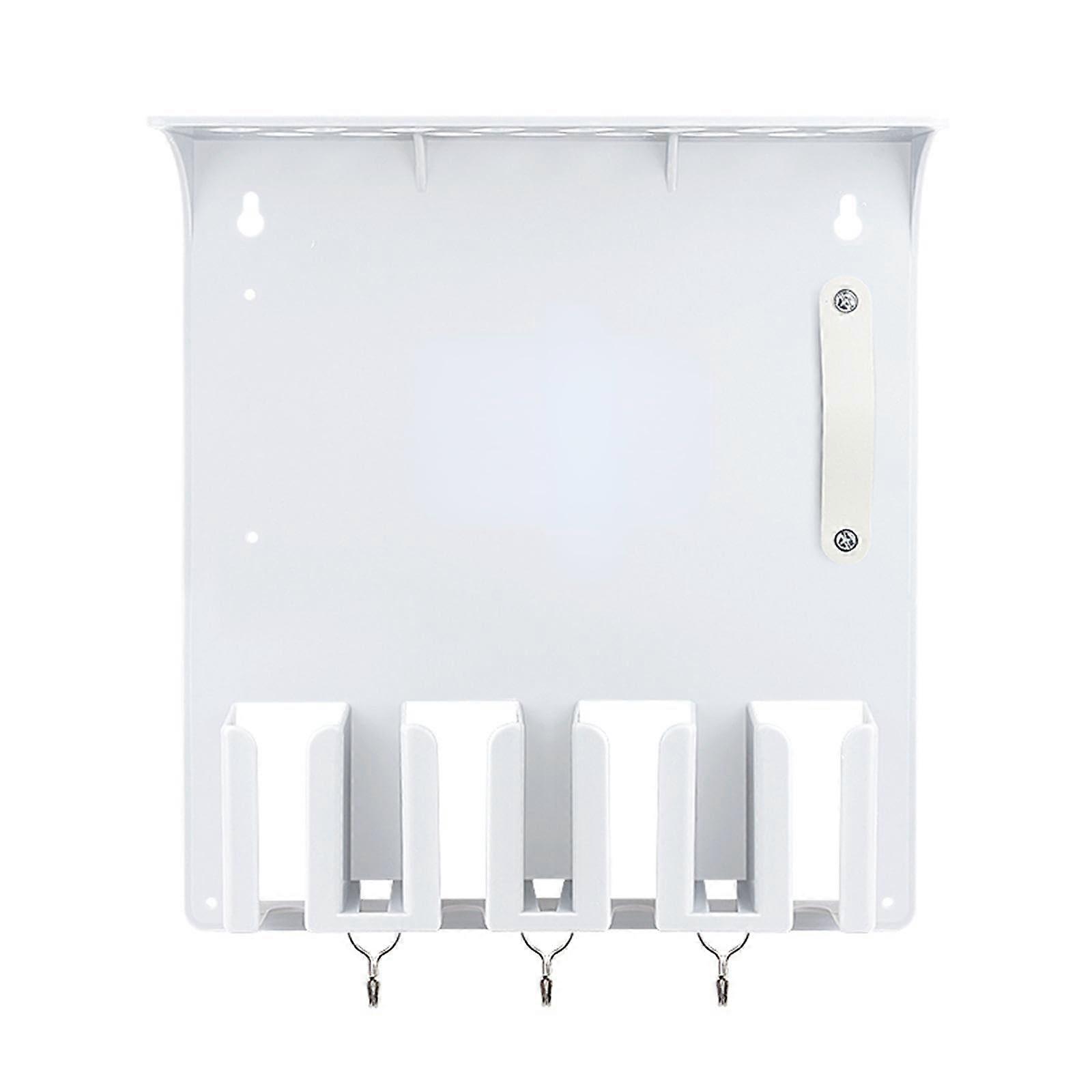 Barber Clipper Holder Wall Mounted Organizer for Trimmers and Scissors, White Durable Build