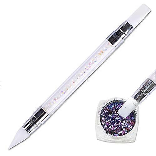 Double Ended Nail Art Silicone Pen with Dual Tips for Precise Shaping and Dotting