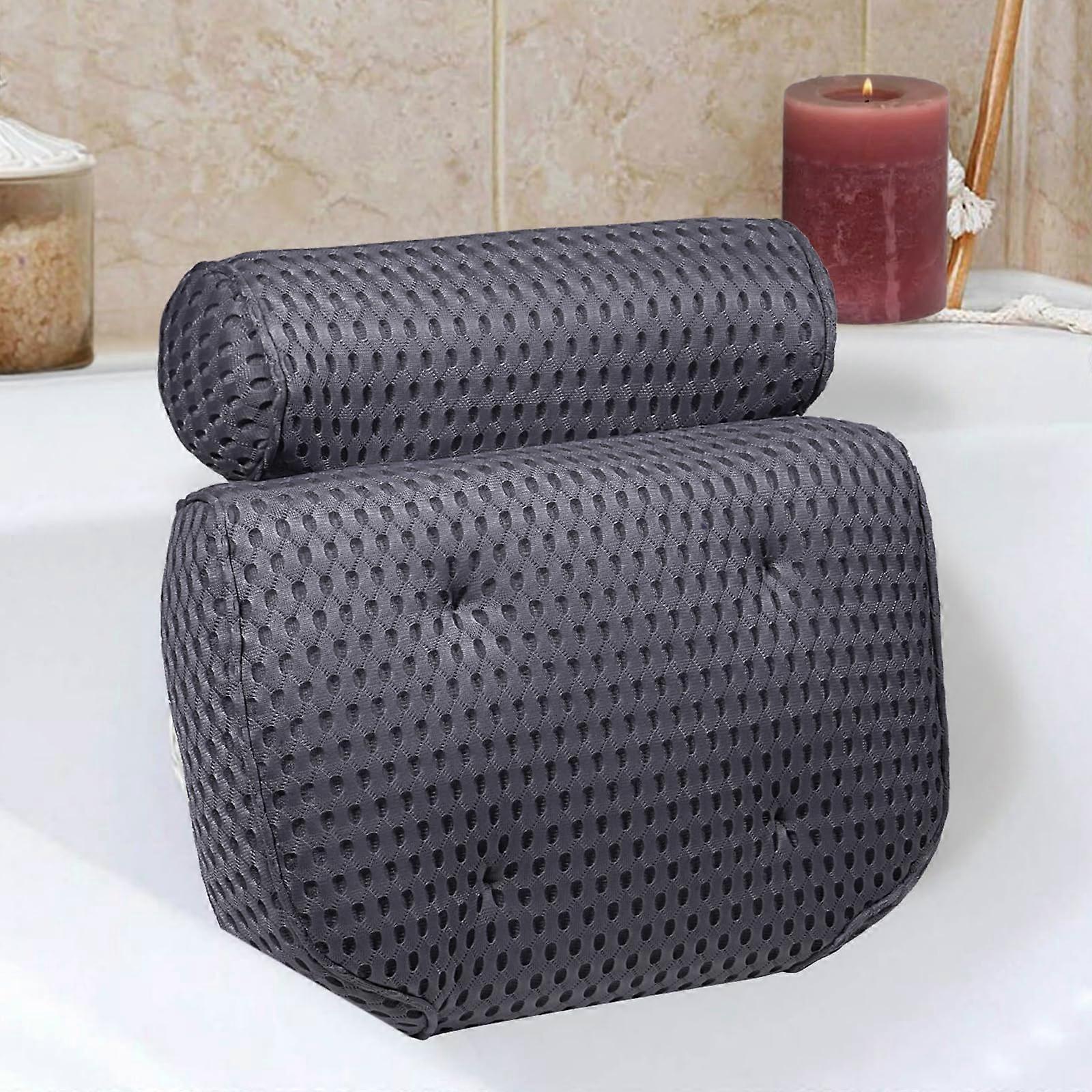 Bath Pillow for Bathtub with Ergonomic Butterfly Shape and Breathable 4D Mesh Neck Support