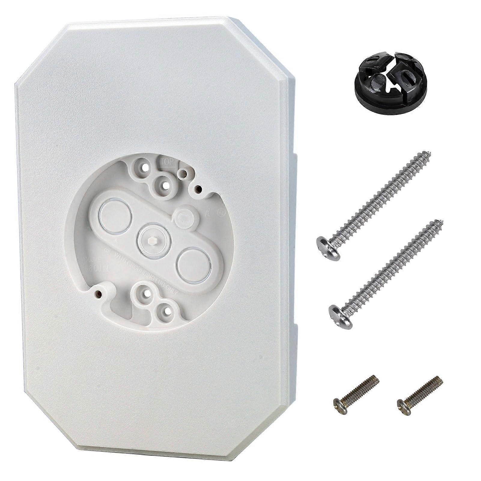 Outdoor Light Mounting Block Kit with BuiltIn Electrical Box for Vinyl Siding, White