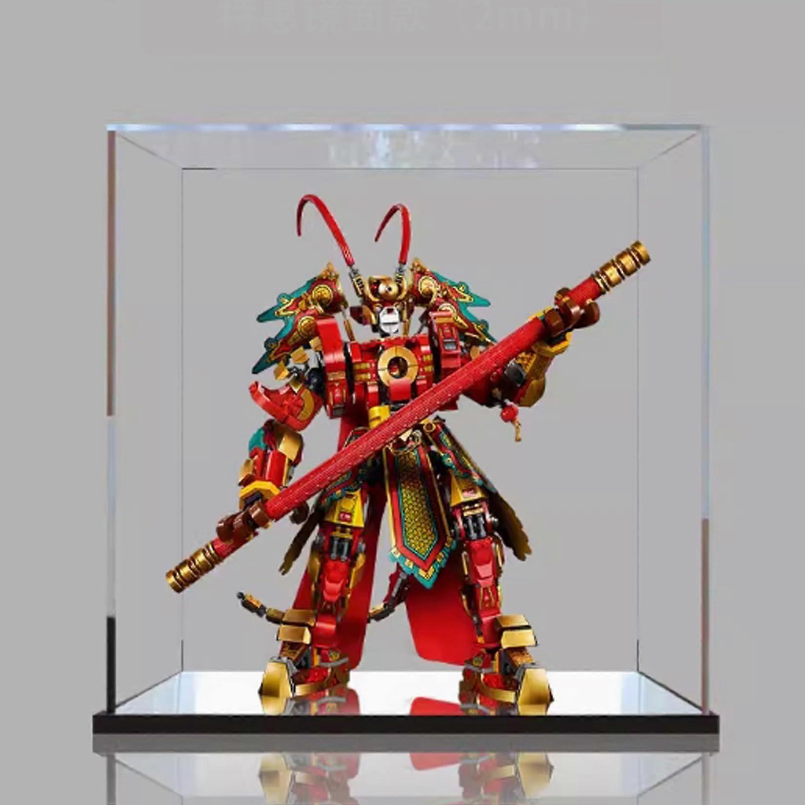 Acrylic Display Case for  80012 Gold Mech, Clear Dustproof Box with Mirrored Back Panel