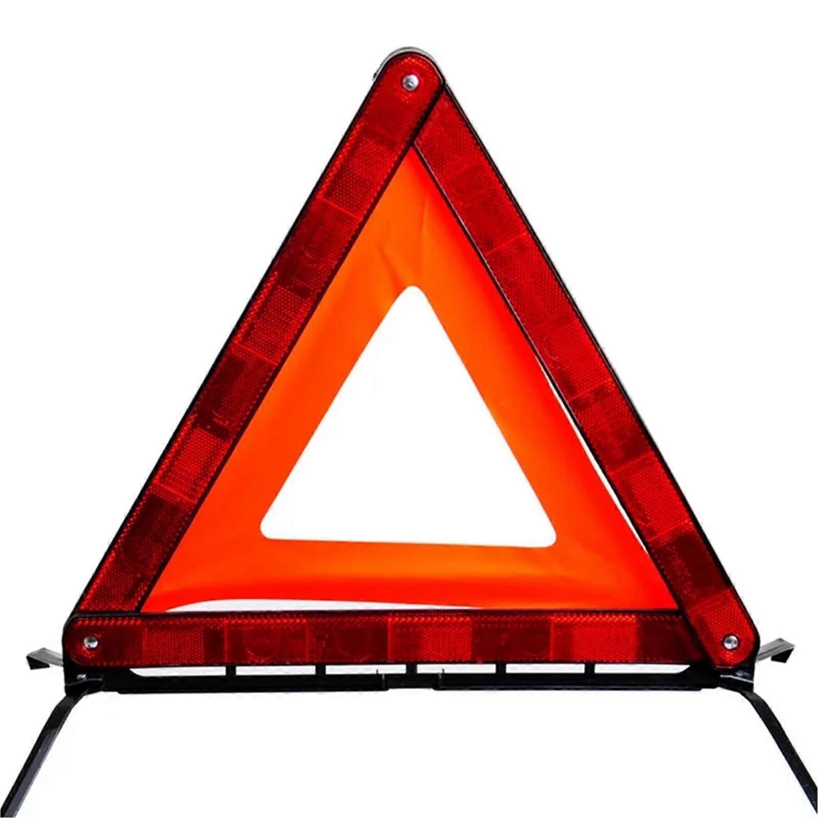 3pcs Warning Triangle Set Red Reflective Emergency Sign Foldable  Visibility Roadside Safety