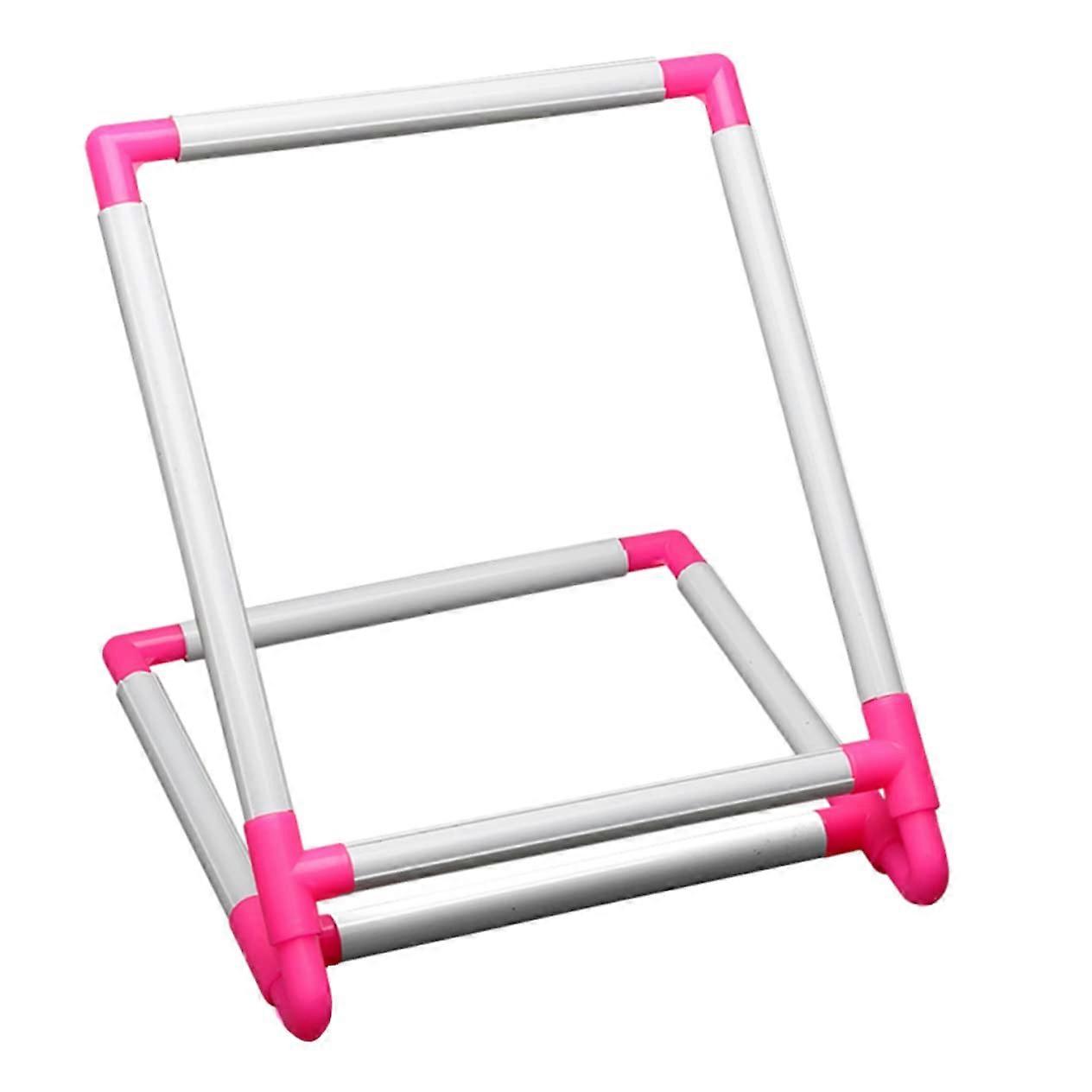 Embroidery Stand with Adjustable PVC Cross Stitch Frame for Table, Stable Fabric Support and Quick Clamp Setup