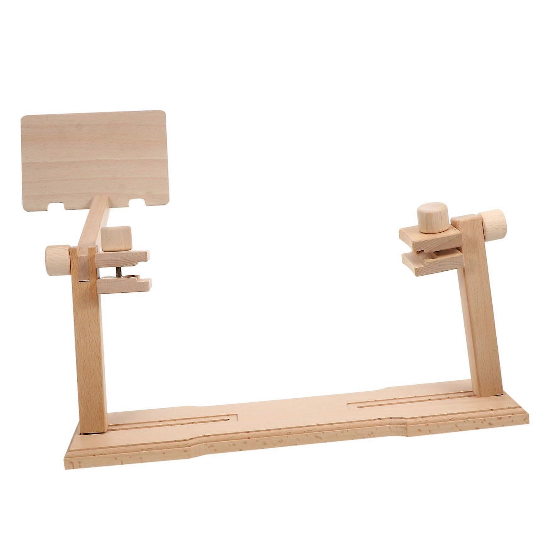 Adjustable Wooden Embroidery Stand with Stable Cross Stitch Frame for MultiPurpose Craft Use