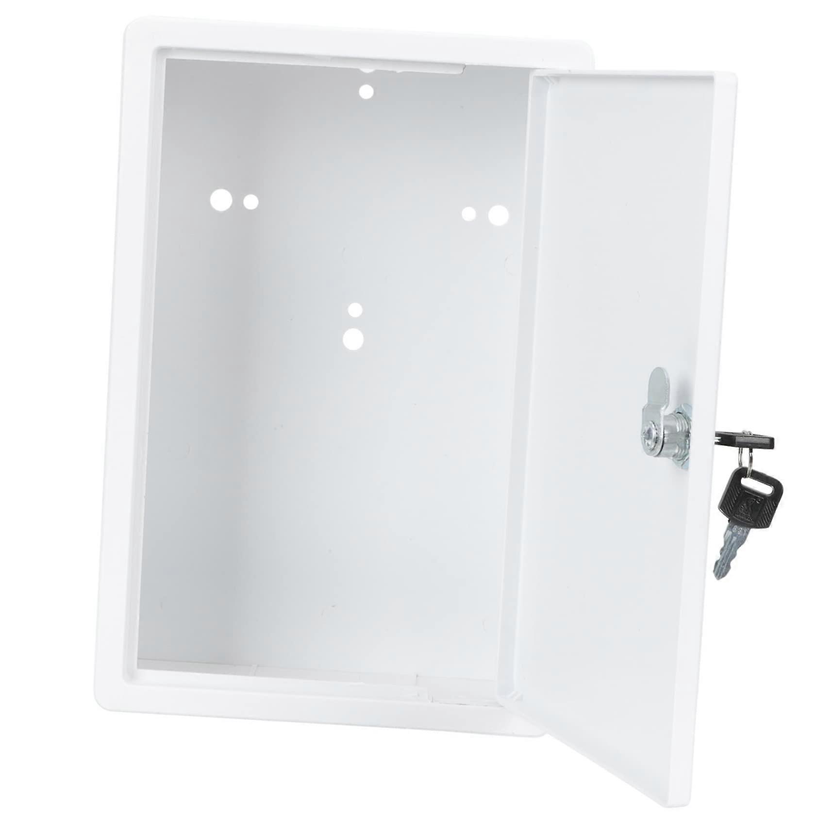 Lockable Parcel Drop Box Wall Mounted Secure Mail and Milk Bottle Holder for Outdoor Home Use