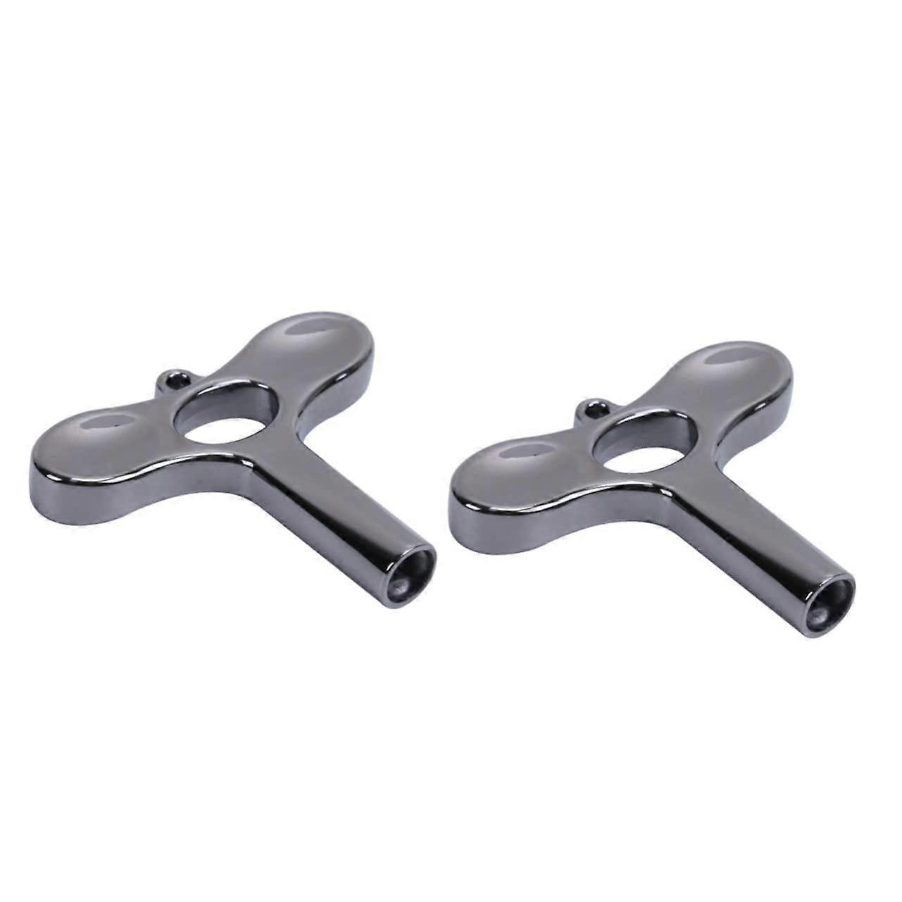 2pcs Black Square Drum Tuning Key Wrench with Ergonomic Grip for Quick Drumhead Tuning