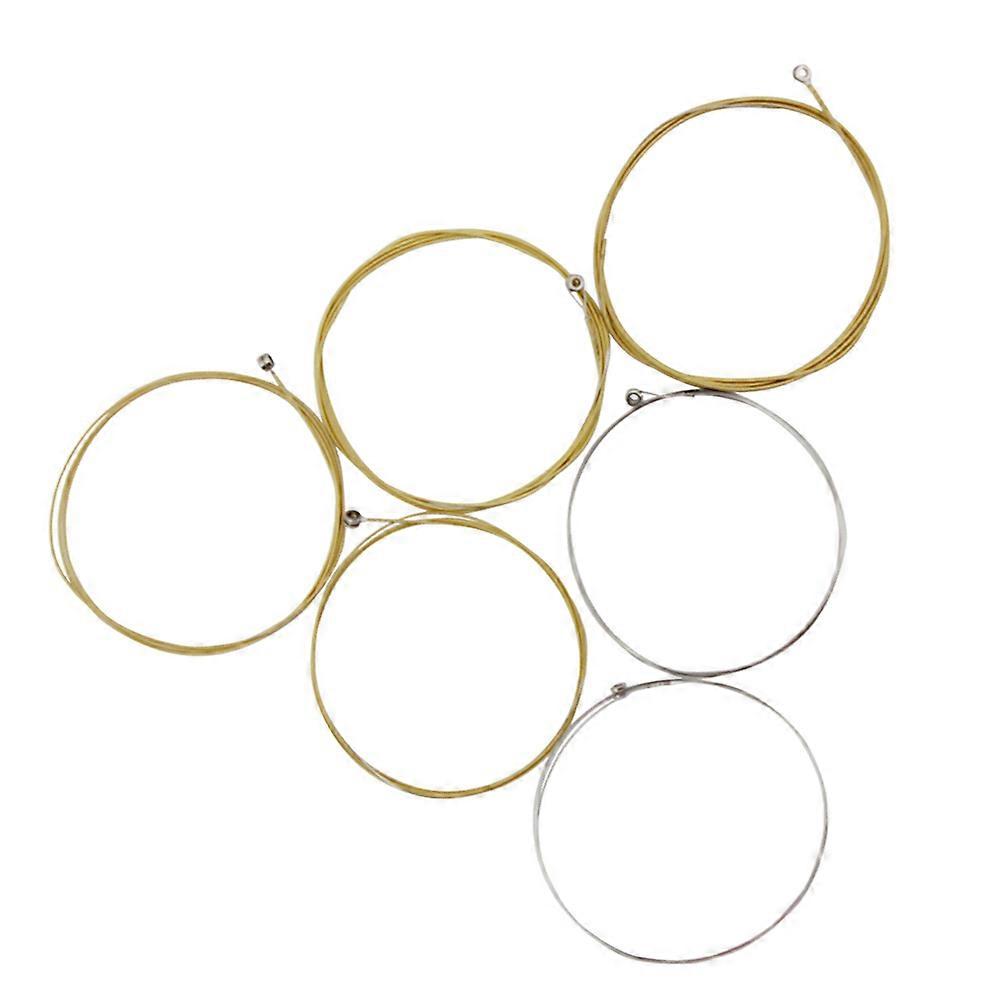 Replacement Acoustic Guitar Strings 1Set Brass Silver Plated Guitar Strings