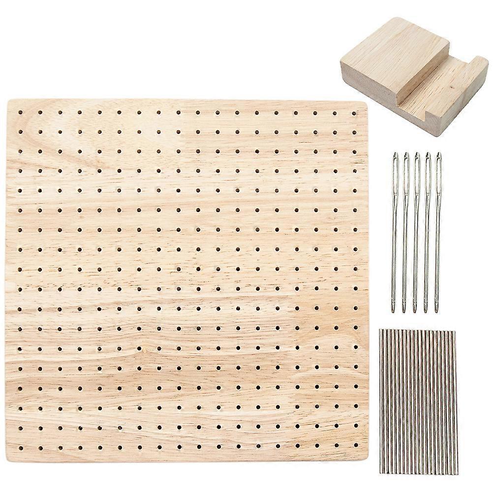 Wooden Crochet Blocking Board for Knitting Khaki 1Set