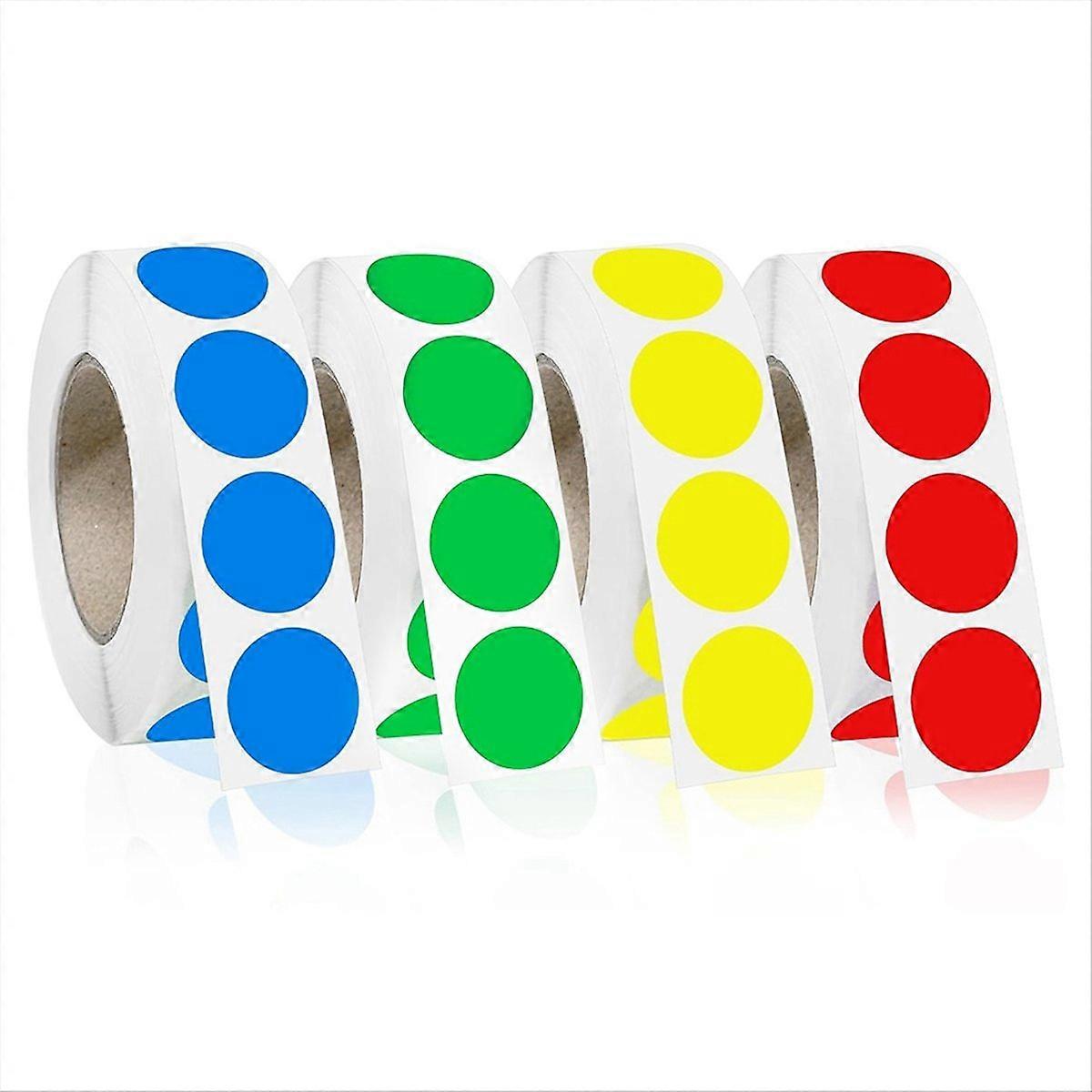 1000 PCS 3/4" Colored Dot Stickers