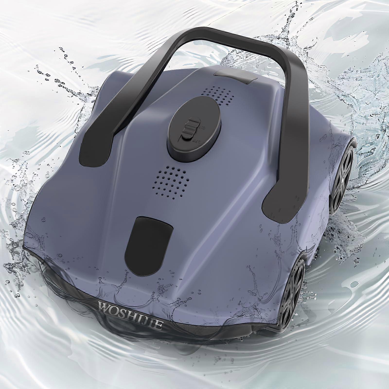 Wireless Robotic Pool Cleaner with Smart Navigation, 130Min Runtime, Large Filter for All Pools