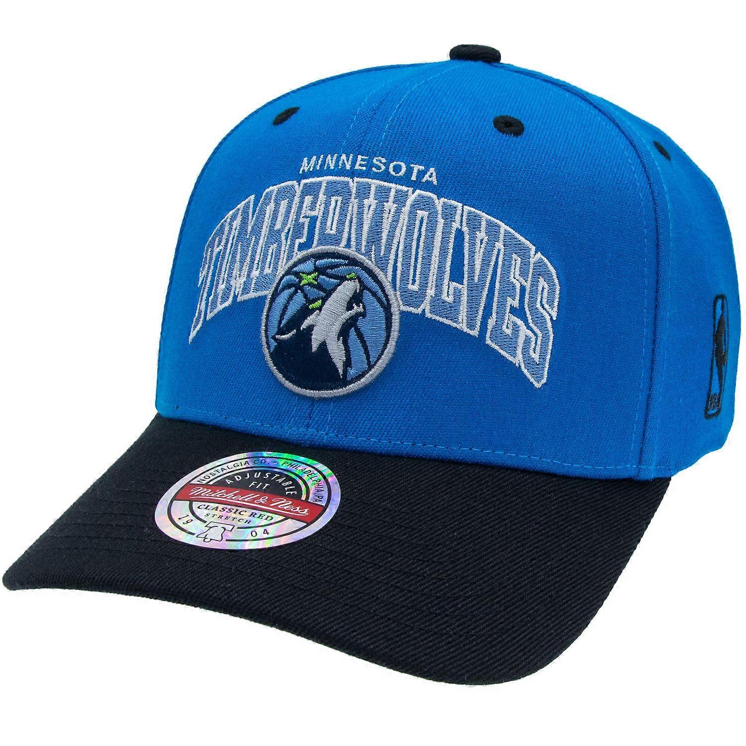 M&N Stretch Snapback Classic Red Cap Minnesota Timberwolves
