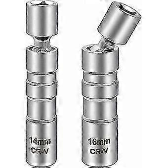 Magnetic Spark Plug Socket Set - 14mm & 16mm Wrench for Engine Maintenance