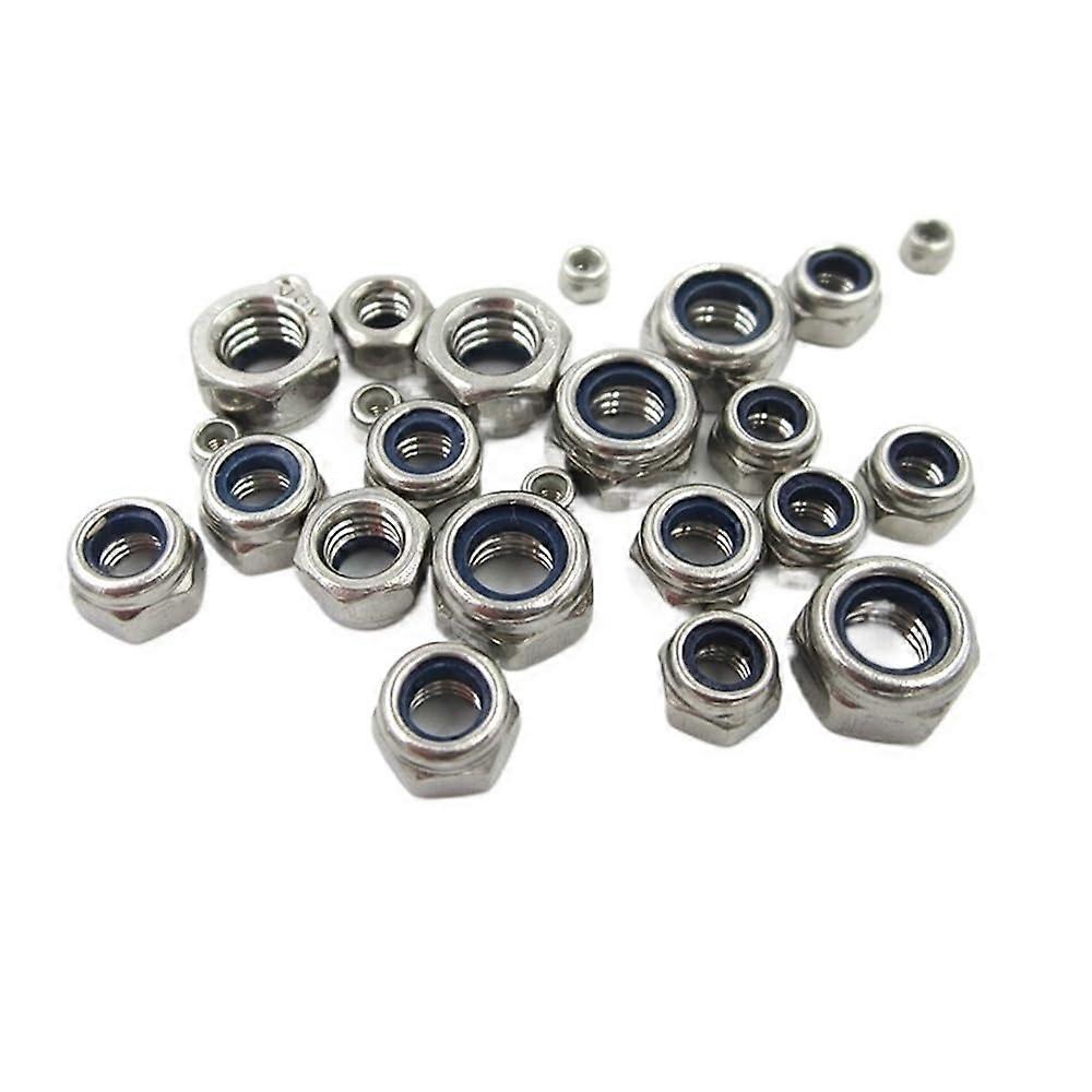 M5 Stainless Steel SelfLocking Nuts 304, Precise Thread Alignment, 10 Pack for Model Assembly