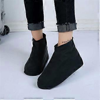 Waterdichte emulsie regenhoezen voor schoenen, herbruikbare antislip overschoenen voor sneeuw/modder, hoog model – geschikt voor de meeste schoenen