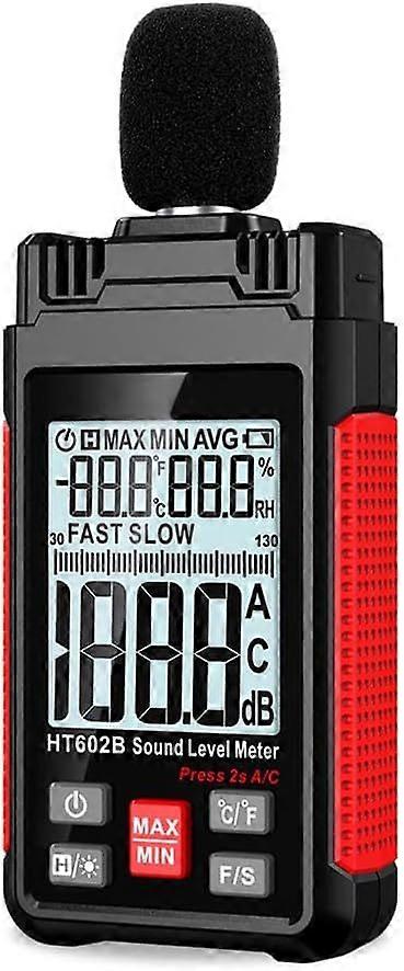 Ses Seviyesi Ölçer 30 130dBA Dijital LCD Ölçerler Gürültü Kaydedici