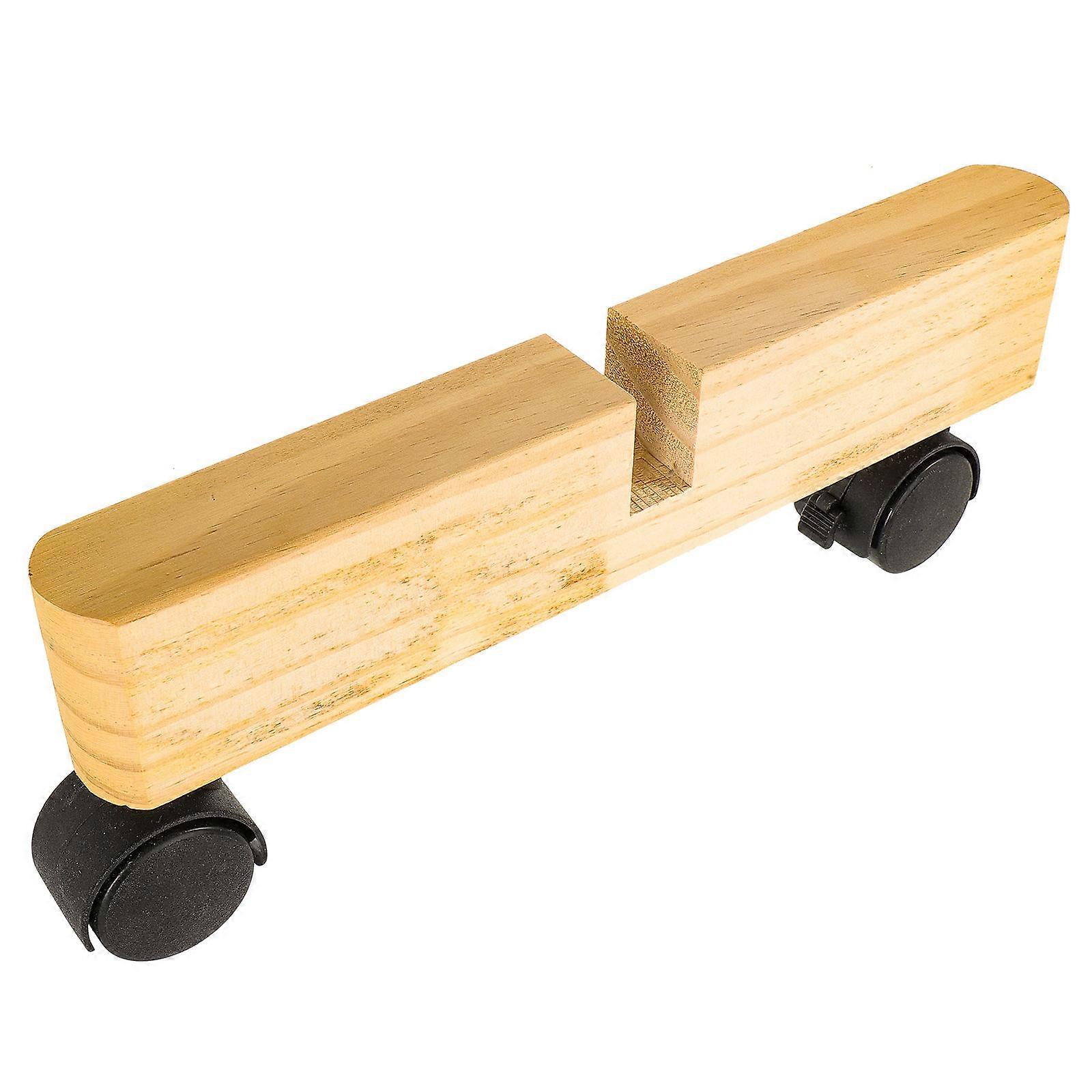 Beige Room Divider Bracket with Solid Wood Base for Home Use