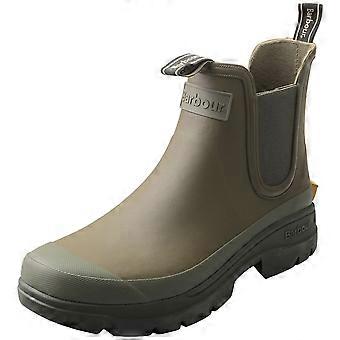 Barbour Nimbus Mens Wellington Boots in Olive Ochre