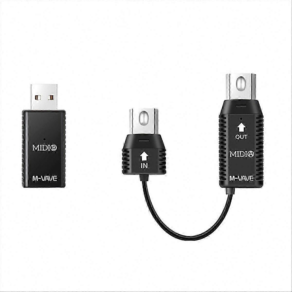 Mini Wireless MIDI Adapter Plug and Play System for Digital Instruments Support
