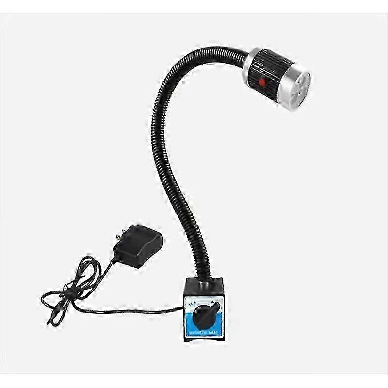 Adjustable machine lamp with magnetic mount for industrial workbench