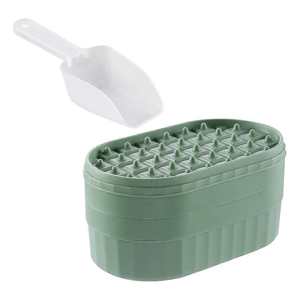 Green Ice Cube Mold Multi-Layer Ice Cube Tray for Kitchen 1Set