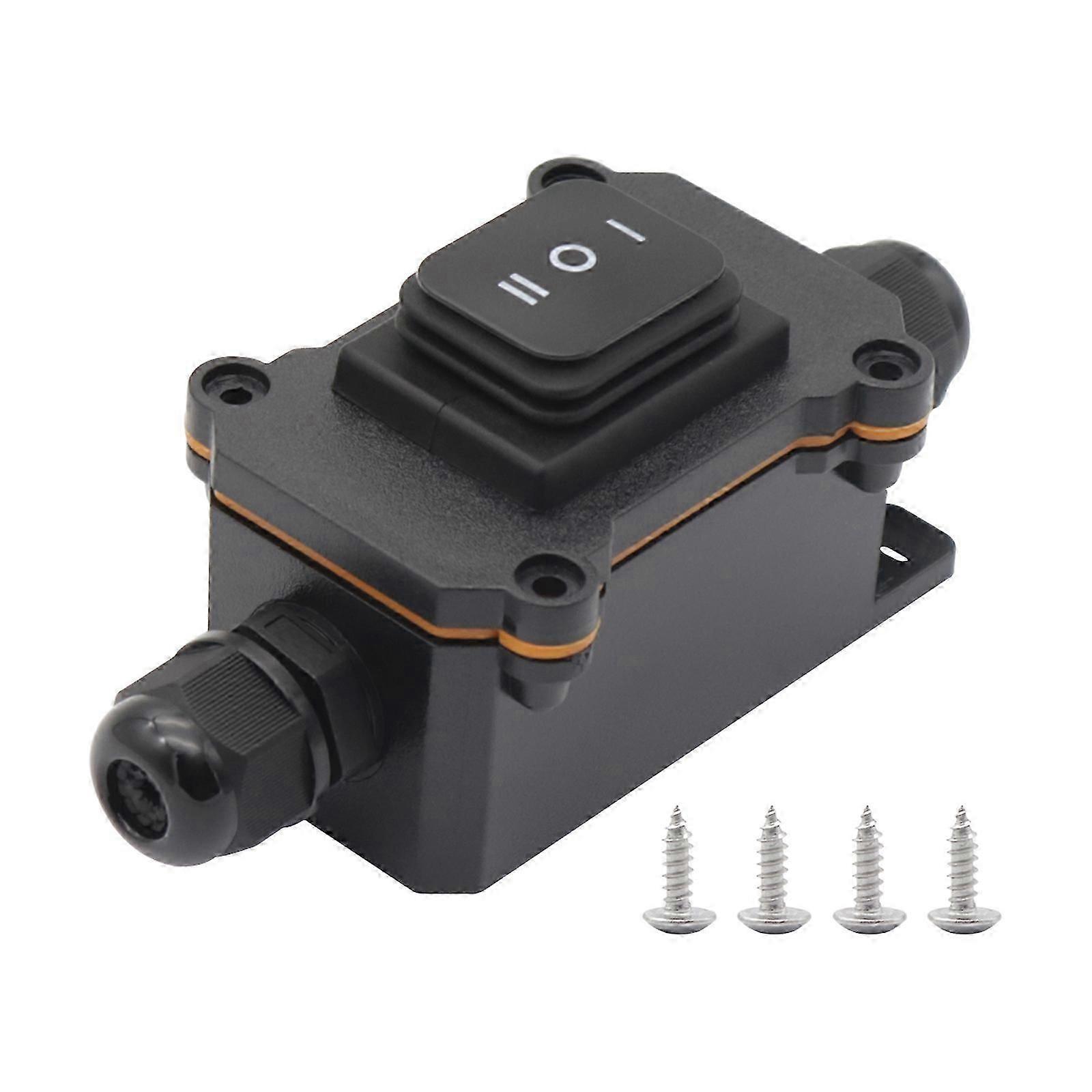 High-power Wire Midway Waterproof Switch Ship Type Switches Current 16A Push Button Refitting Installing Wire Switch
