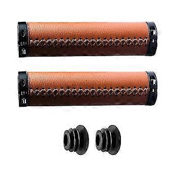 Stuur Handschoenen Demping Accessoires Ergonomische Fietsgrepen Comfort Aluminiumlegering PU Leer