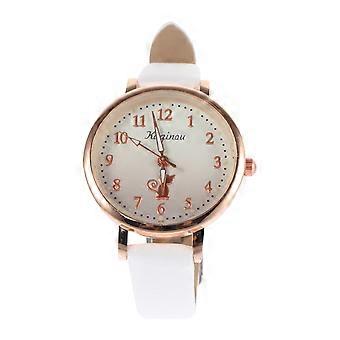 Glow In The Luminous Pointers Drop-Proof Student Girls Wrist Watch White 21.8X3Cm Waterproof 1Set