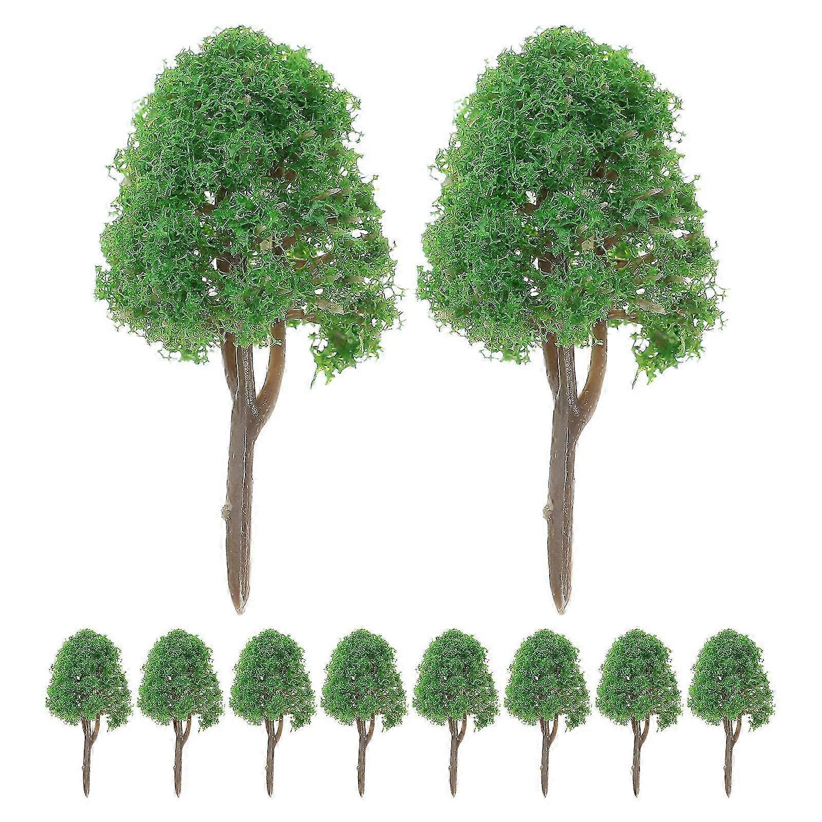 Green Model Tree Roadside Model Supplies for Landscape Use with 20Pcs