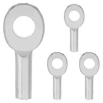 4pcs Wire Rope Eyelets Replacement Metal End Terminal Connector Joints Lugs Stopper For Security Cord Gym Pulley Cable Weight Lifting Machine Fitness 
