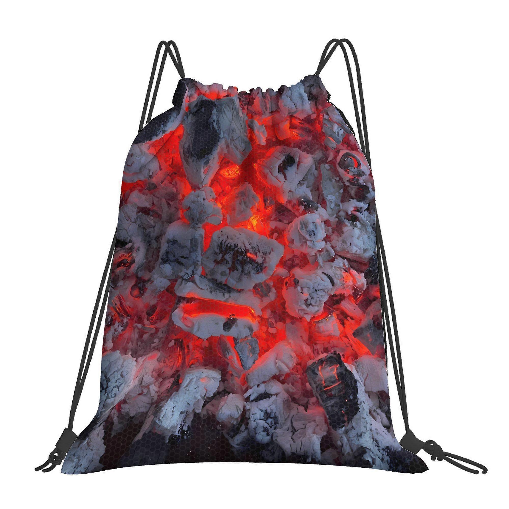 Burning Coal Drawstring Bags-Dwazs