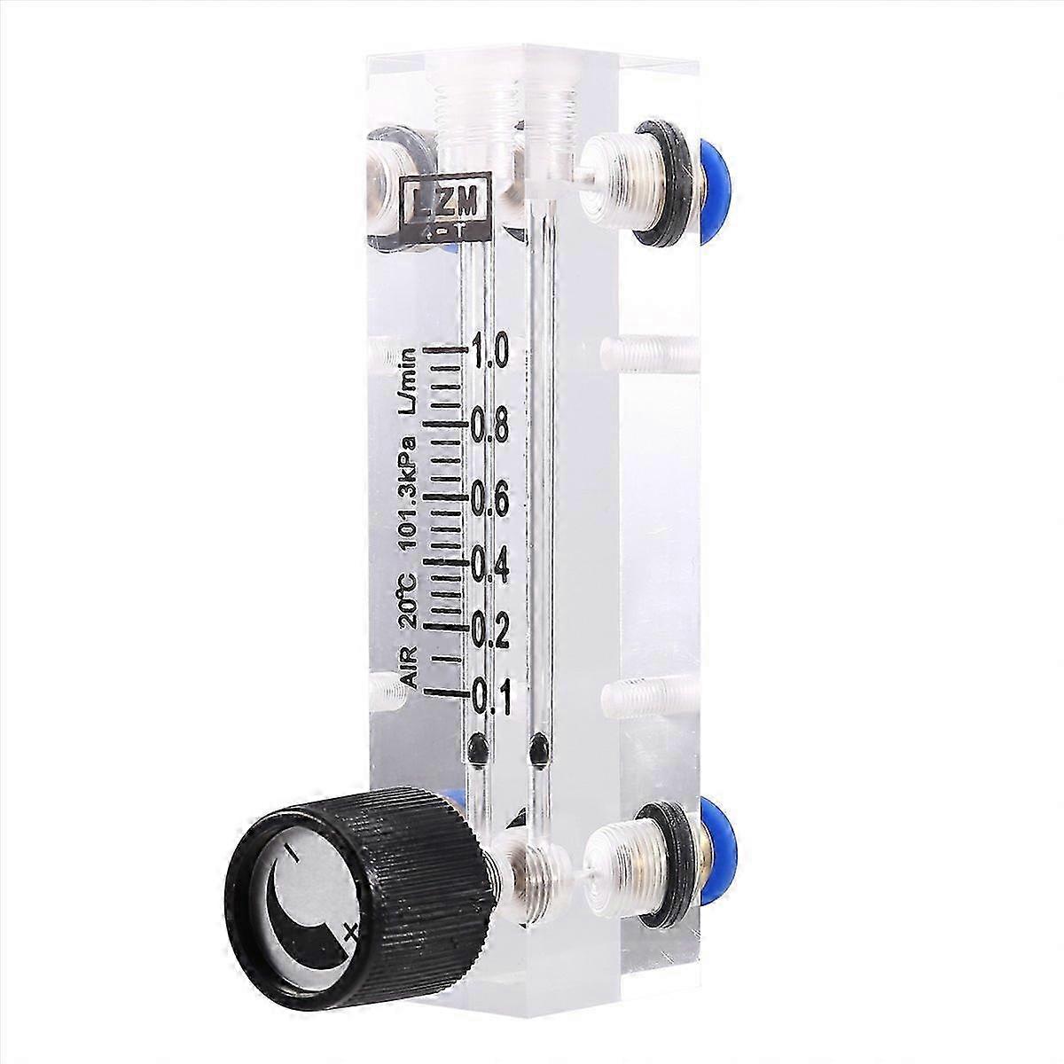 0.1-1L/MIN Acrylic Variable Area Flow Meter Air Flow Rate Controller