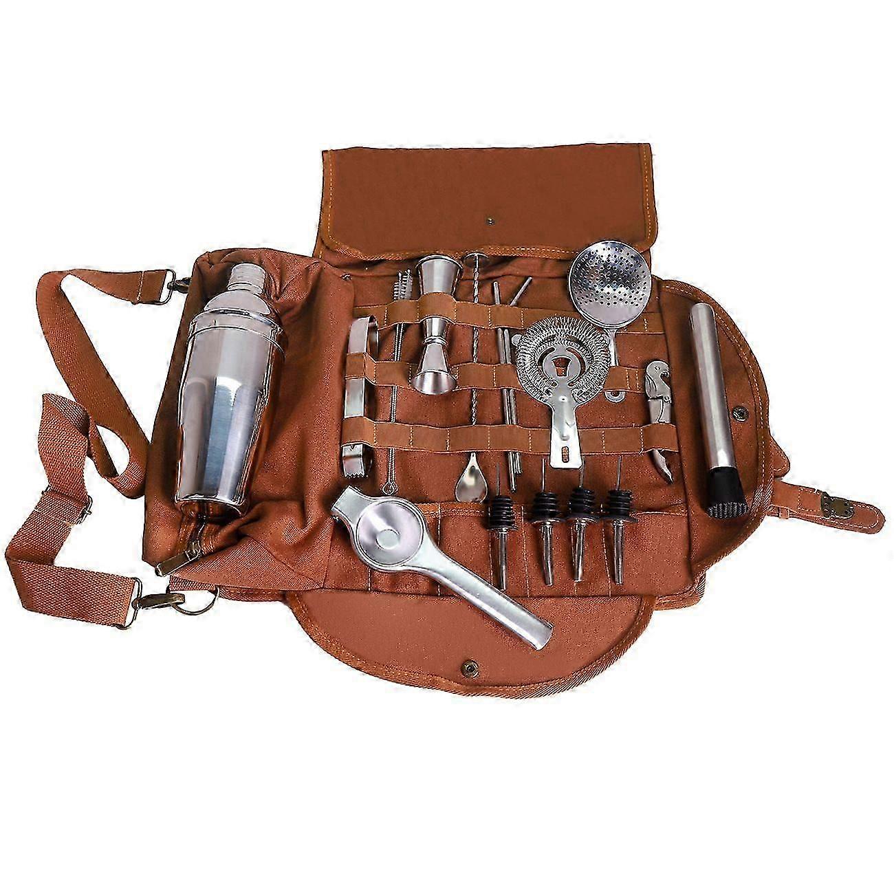 Portable Bartender Kit with Canvas Carry Bag