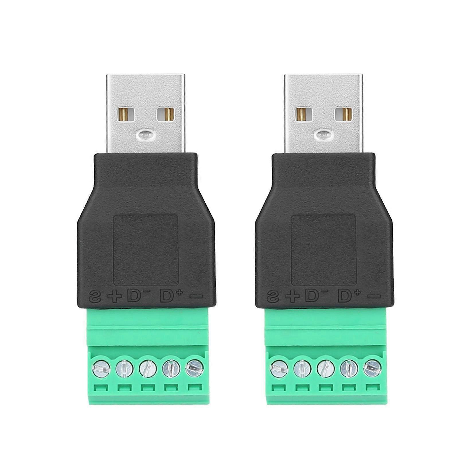 Hochwertiger 2er-Pack USB-Anschluss-USB-Adapter (männlich)