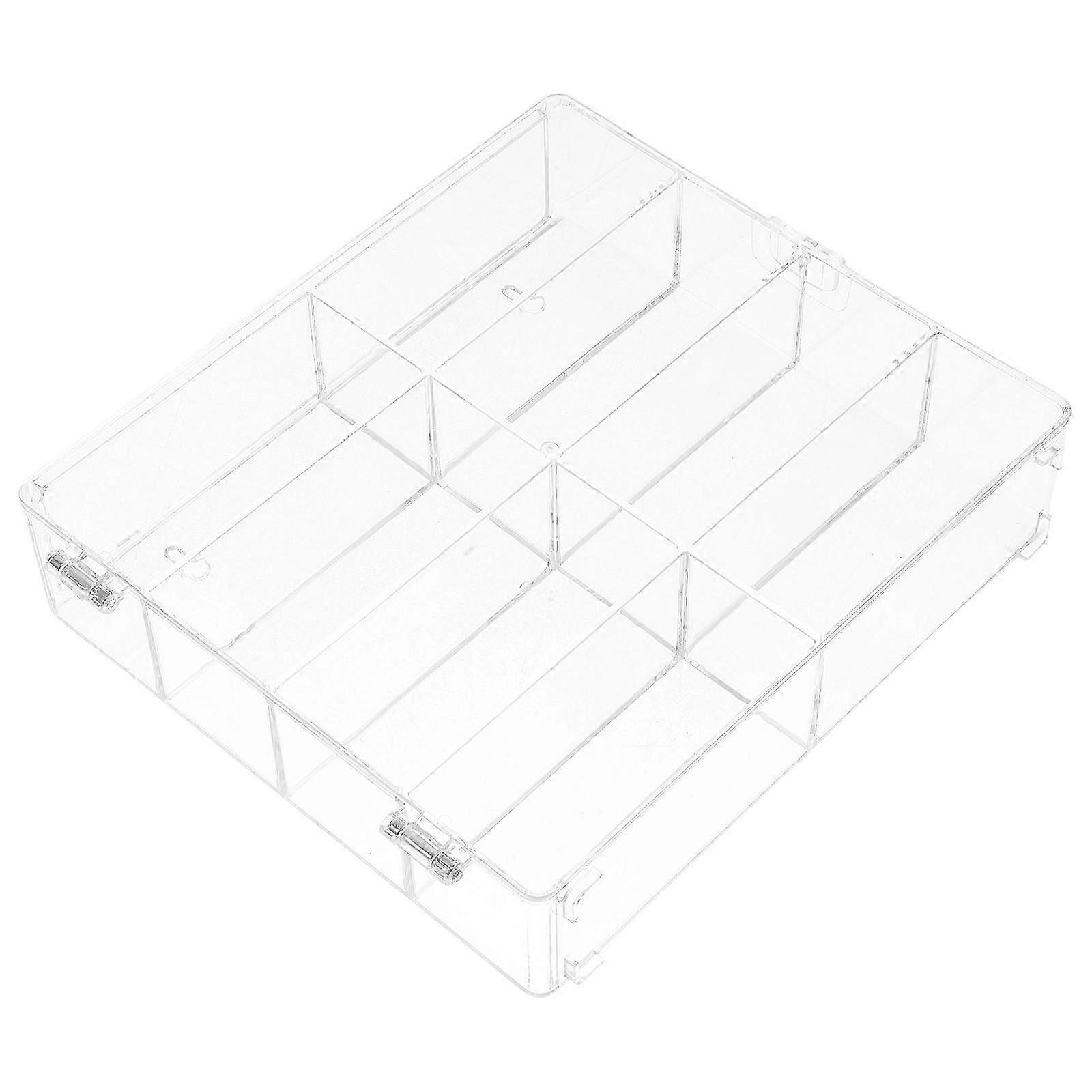 Model Car Storage Box for Collectors Room Decoration Transparent Plastic Rectangular Showcase with Spacesaving Function 1Set