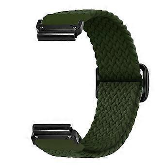 26mm Woven Nylon Strap for Garmin Fenix 8 51mm 7X 6X Pro 5X Plus Elastic Braided Watch Band