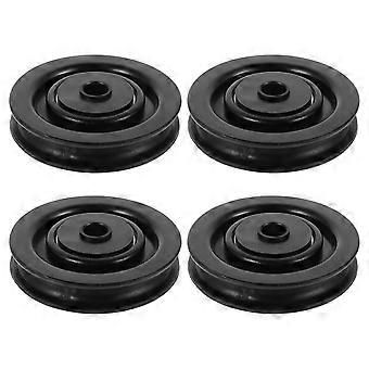 4pcs Nylon Bearing Pulley Wheel - Wear-Resistant Fitness Pulley For Home Gym - Replacement Cable Machine Exercise Equipment Parts For Workout Weight L