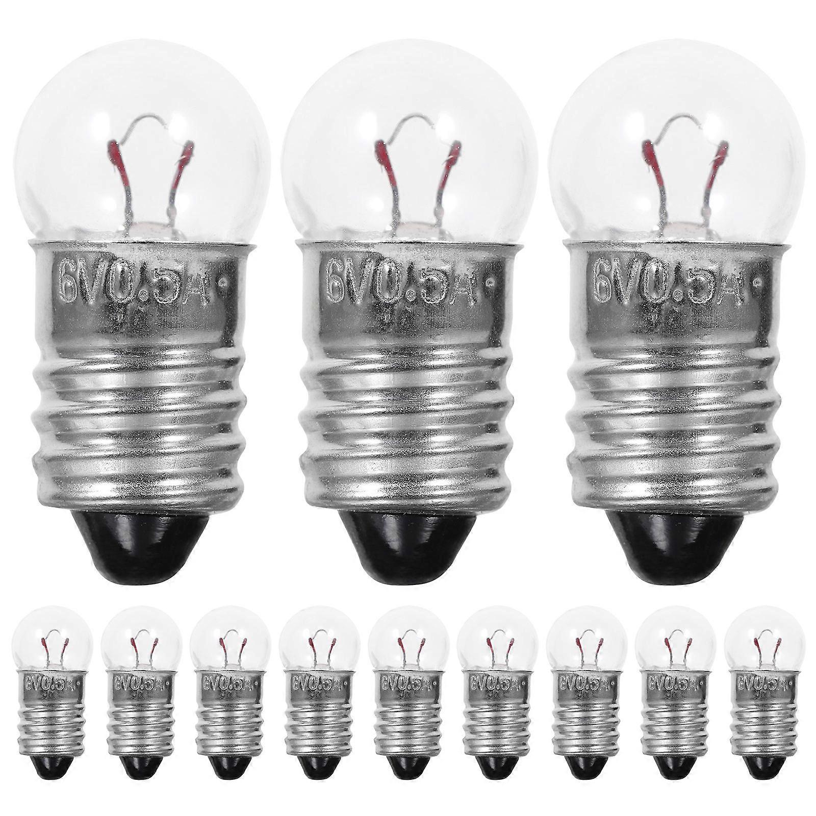 250 pcs  Tiny Light Bulb 6v E10 Light Socket Round Light Bulb For Experiment
