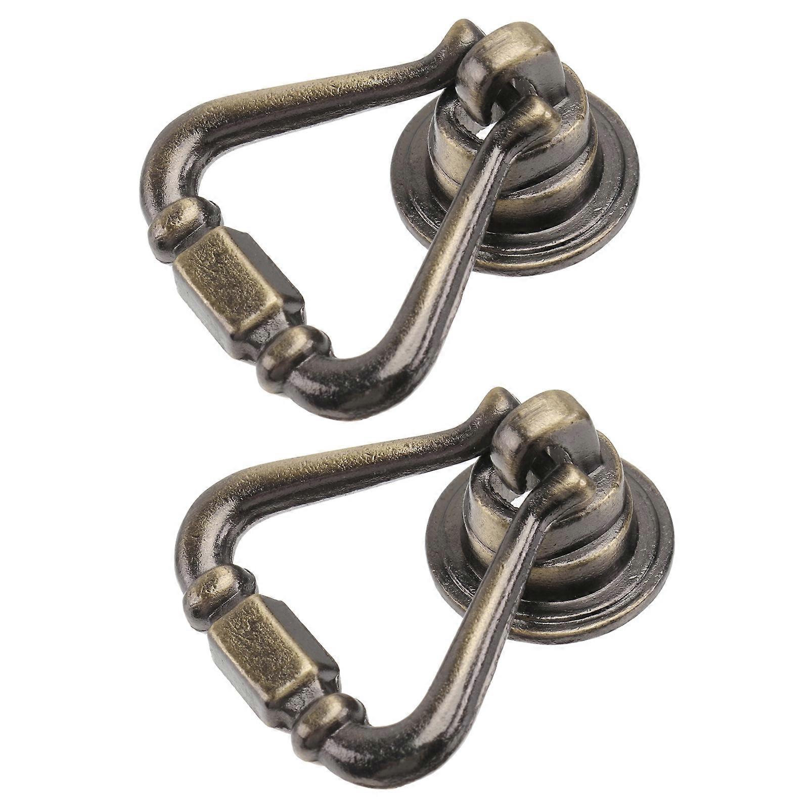 Golden Vintage Ring Pull Handle for 4Pcs Cabinet Drawer Knobs