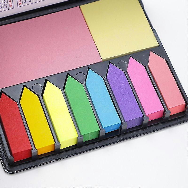 Sticky Notes Set, Colored Adhesive Notes Bundle Set Rectangular Notes and Index Flags Pads Fluorescent Color Index Tabs Gifts
