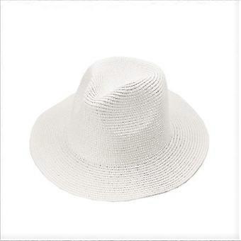 17 Farben Einfarbige breite Krempe Sonnenschutz Unisex Strand Hut Shading Frauen Sommer Outdoor Strohhut Jazz Cap